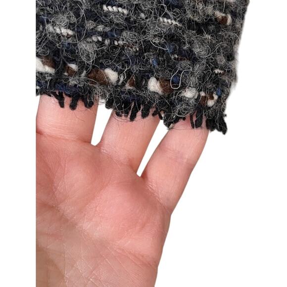 Étoile Isabel Marant pointed lapel Boucle oversize Wool blend Alpaca coat Gray - Picture 7 of 9